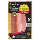 Jambon vendee 8 tranches fines PETITGAS, 200g
