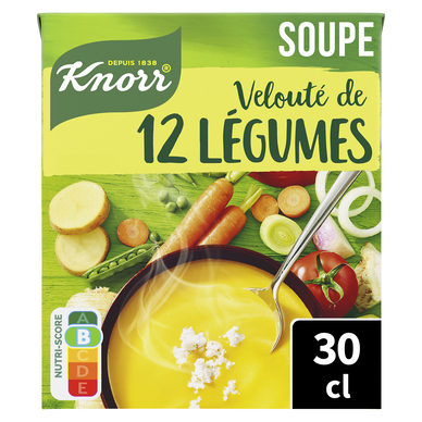 Soupe Velouté de 12 légumes au fromage frais KNORR & LA POTAGERE, 30CL