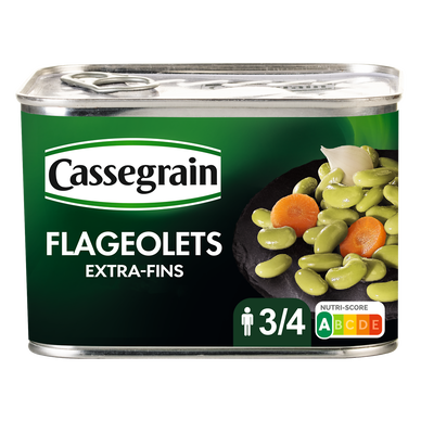 Flageolets verts extra fins CASSEGRAIN - Boîte 465g