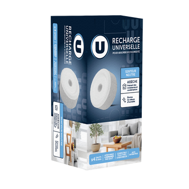 Recharge galet U 450g neutre x4-pour absorbeur d'humidité