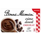 Crème dessert chocolat noir 70% BONNE MAMAN 2x115g