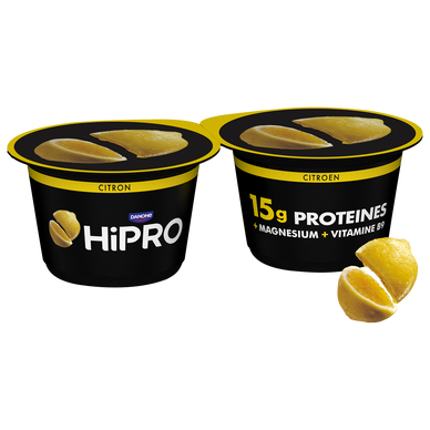 Yaourt Citron protéiné 0%MG HIPRO - 2x160g