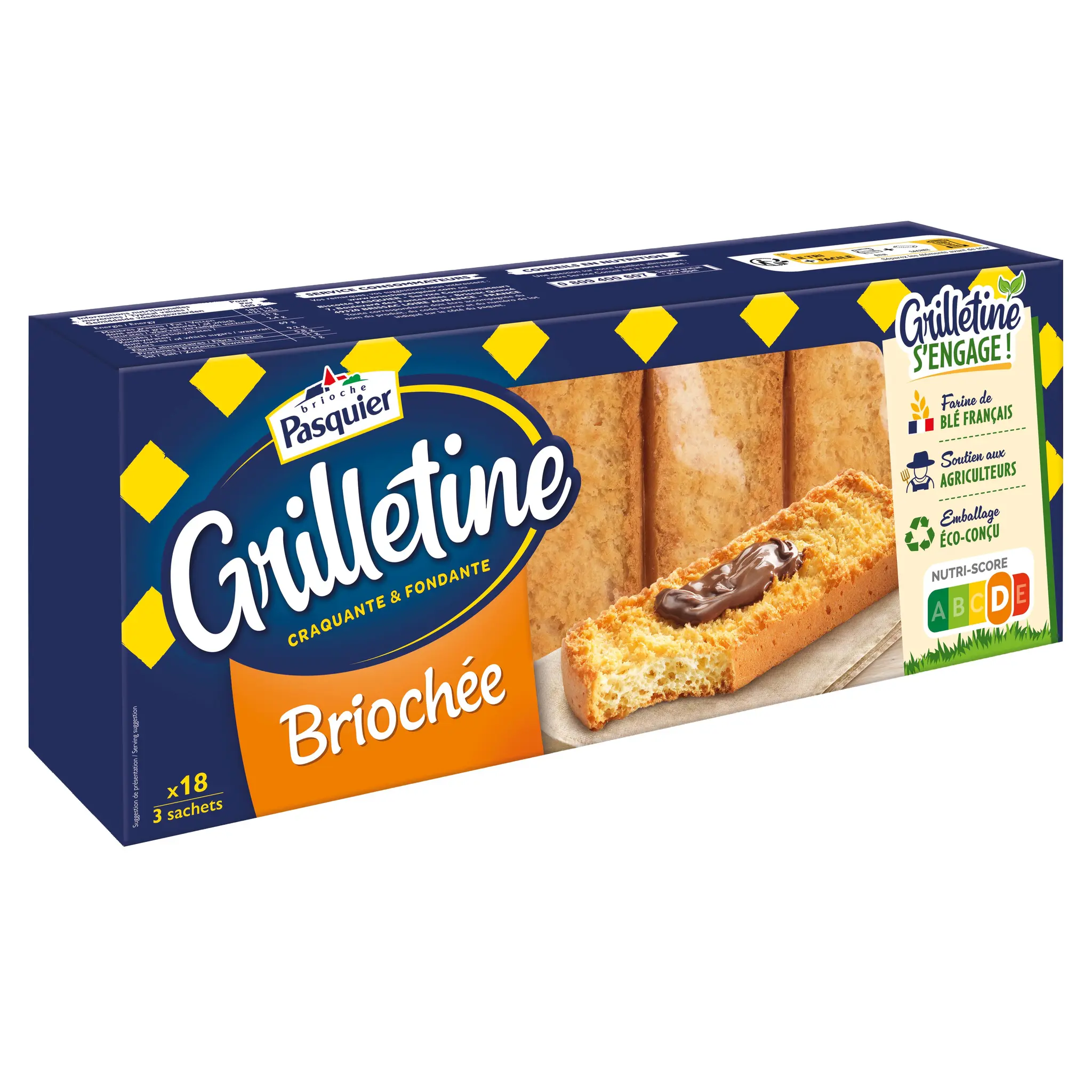 PASQUIER Grilletines tartines grillées briochées