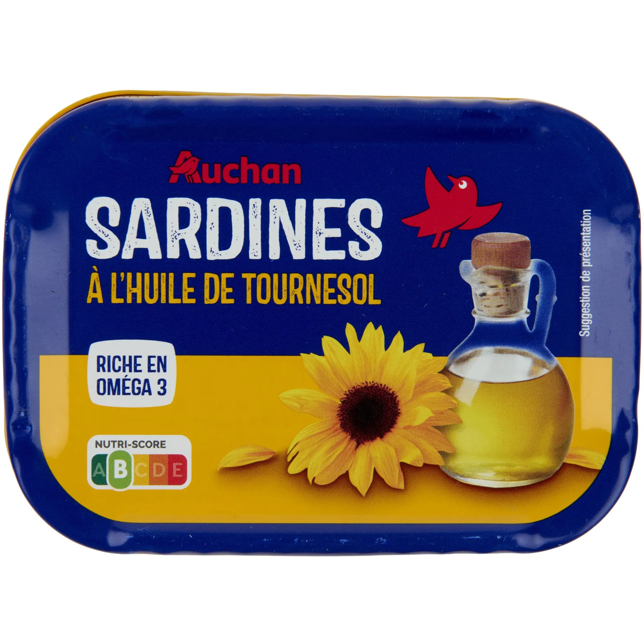 AUCHAN Sardines à l'huile de tournesol