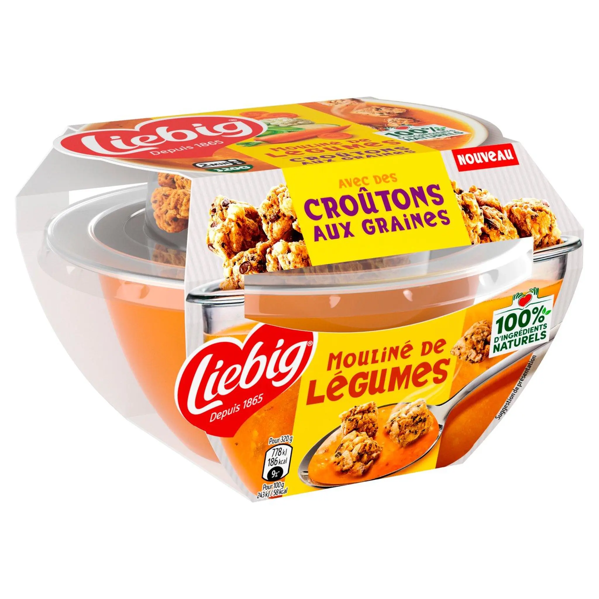 LIEBIG Soupe mouliné de légumes avec croûtons aux graines