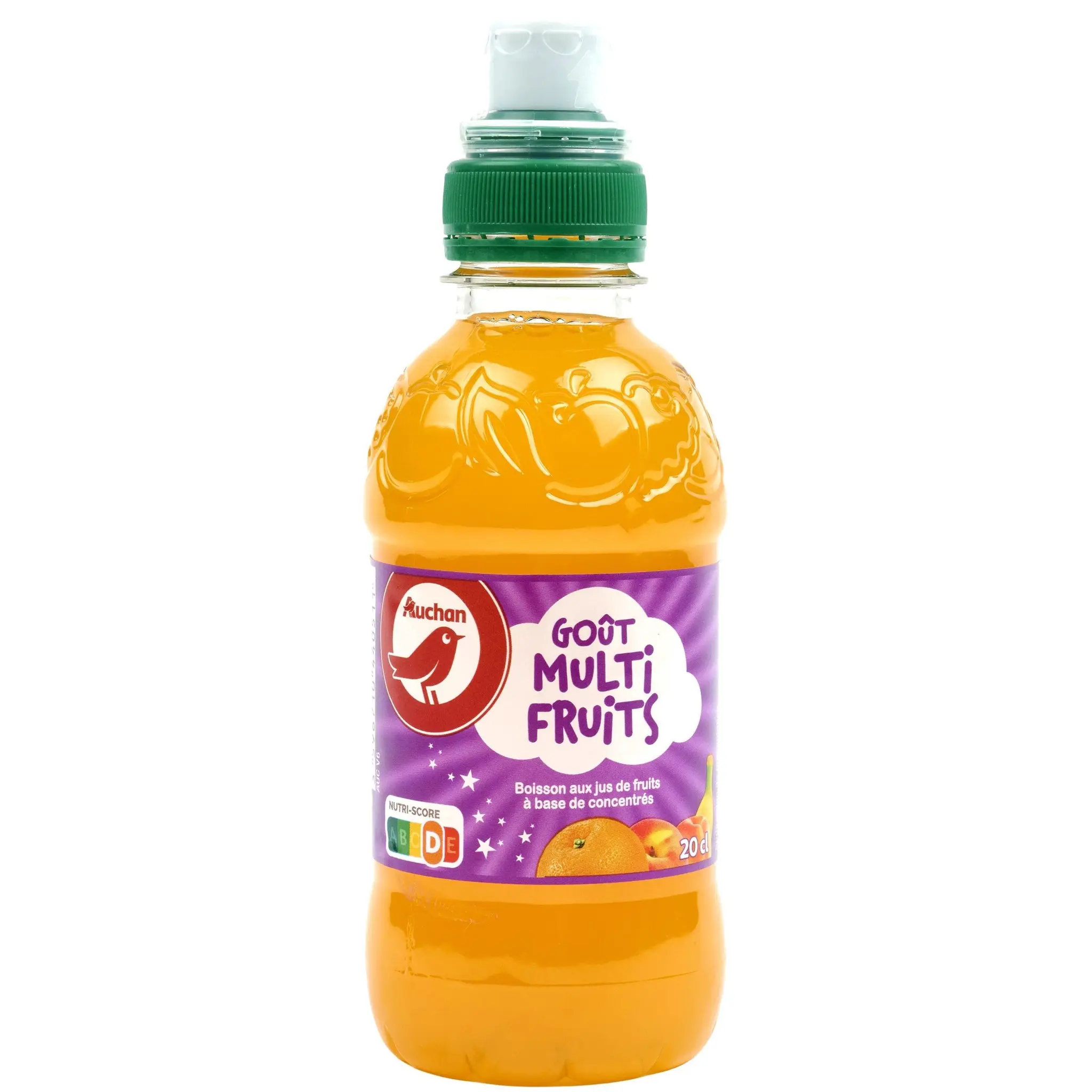 AUCHAN Boisson aux jus de fruits à base de concentrés goût multi fruits