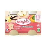 Babybio - Mes Fruits Pomme d'Aquitaine bio Pot Bébé dès 4 mois, 2x130g