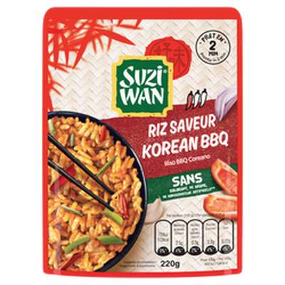 Riz saveur Korean Barbecue micro ondable, Suzi Wan   (220 g)