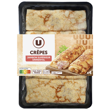 Crêpes de froment jambon emmental  4x100g