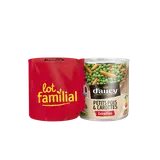 Petits pois et carottes extra-fins D'AUCY - 2  boîtes de 530g net égoutté