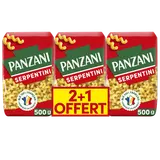 Pâtes SERPENTINI blé Français PANZANI - 2x500g + 1 paquet offert
