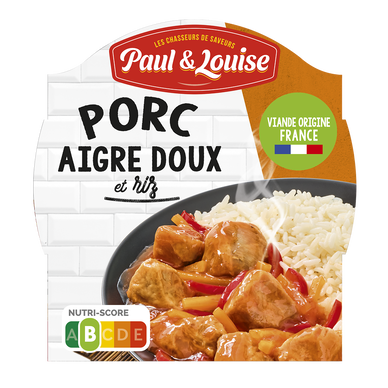 Porc aigre doux et riz PAUL & LOUISE 300g