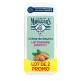 Douche extra doux LE PETIT MARSEILLAIS amande douce 2x300ml