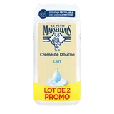 Douche extra doux LE PETIT MARSEILLAIS lait 2x300mL