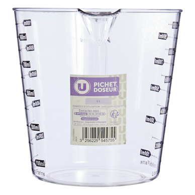 Pichet doseur en plastique 1L