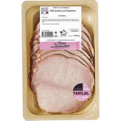 Rôti supérieur cuit VPF, 8 tranches, 360g