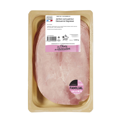 Jambon supérieur découenné dégraissé BRIENT 10tranches 400g
