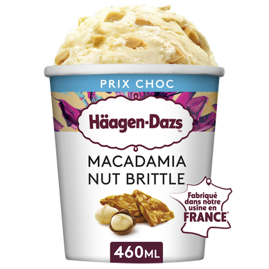 Crème glacée Macadamia Nut Brittle HÄAGEN DAZS, 400g Prix Choc