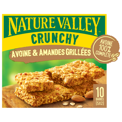 Bar. céréales crunchy avoine & amandes grillées N.VALLEY x5