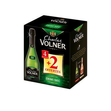 Mousseux blanc de blancs demi-sec Charles Volner 4x75cl + 2 offertes