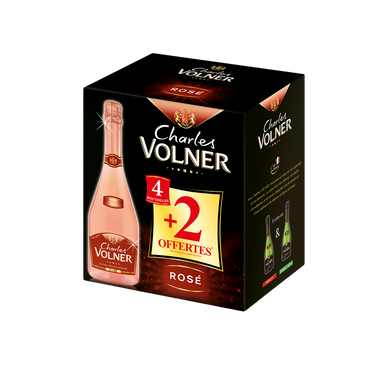 Vin rosé Mousseux de s CHARLES VOLNER 4x75cl+2 offertes