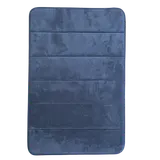 Tapis mémoire de forme embossé 50x70cm marine - LEVASSEUR
