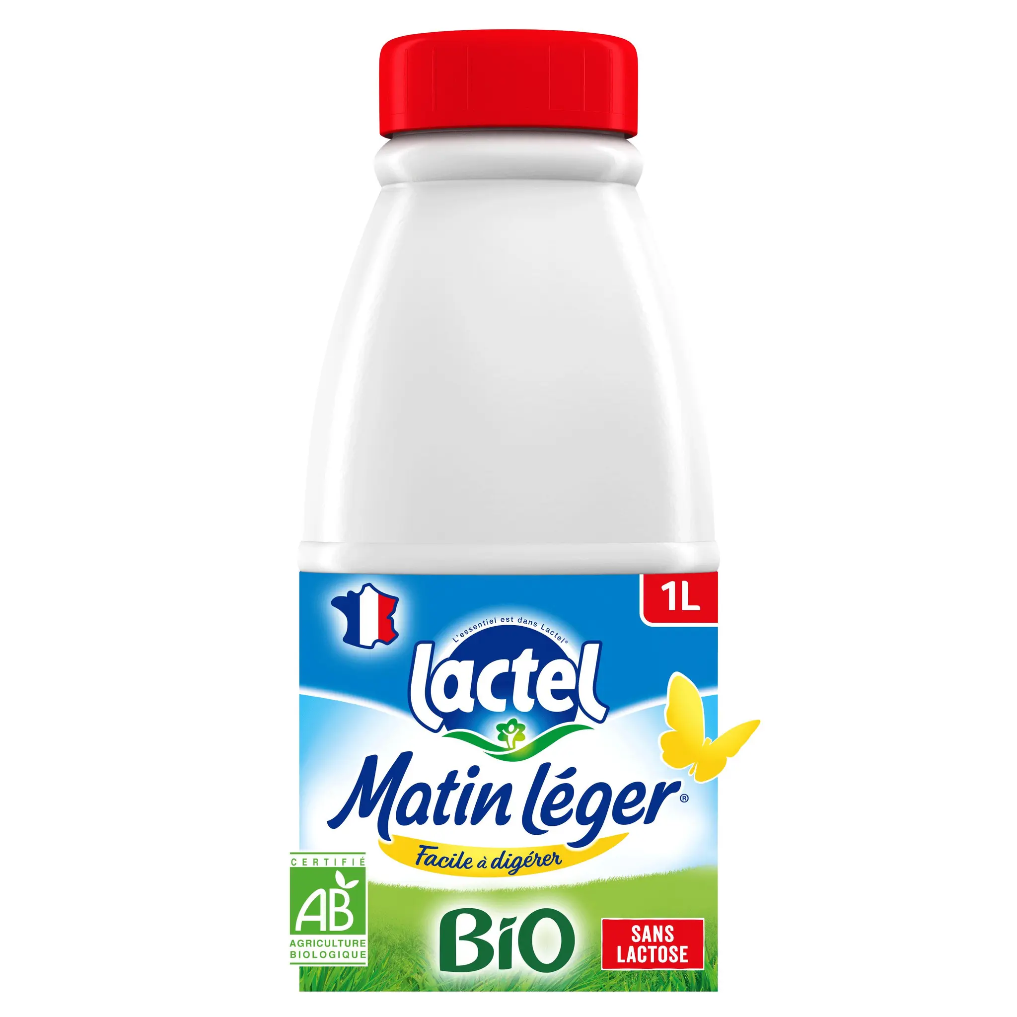 LACTEL Matin léger Lait facile à digérer sans lactose bio