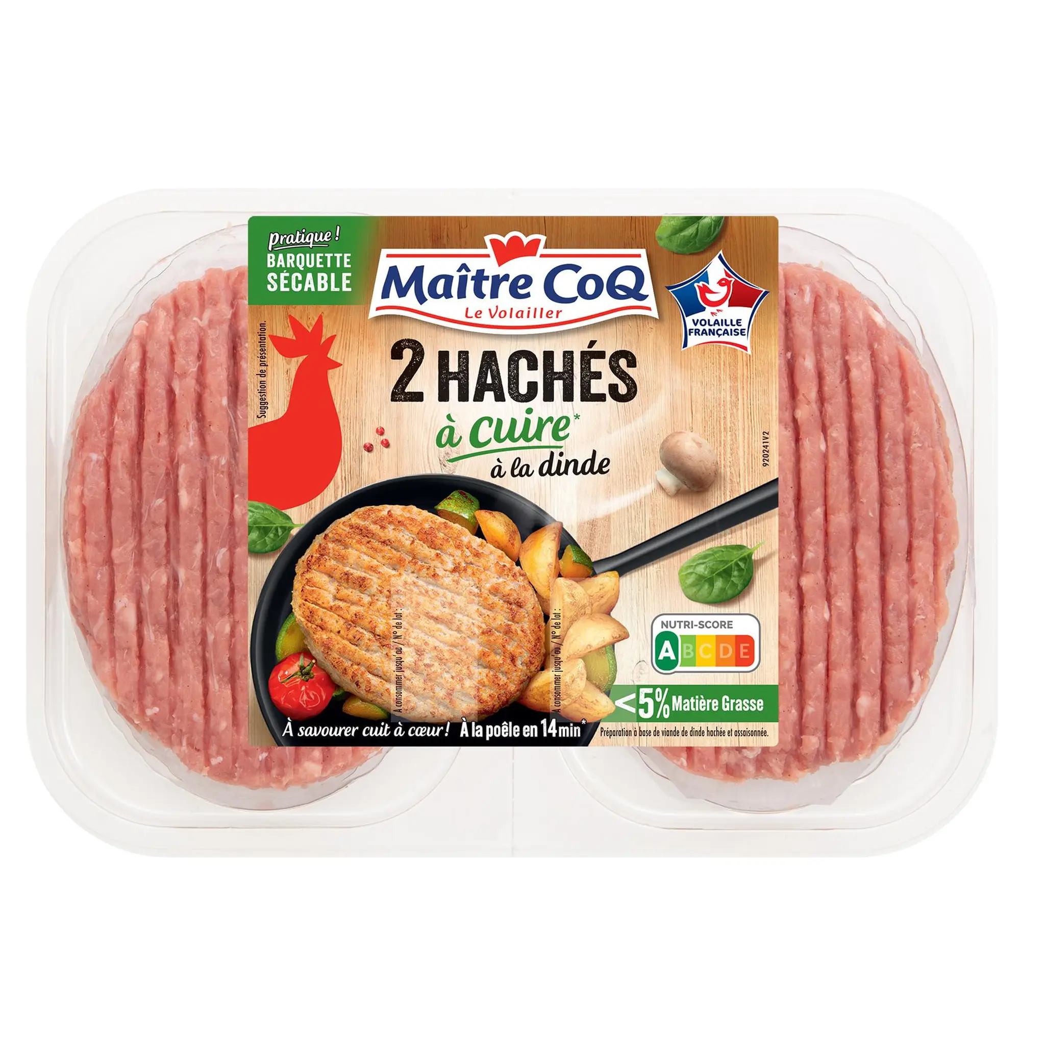 MAITRE COQ Hachés à cuire à la dinde