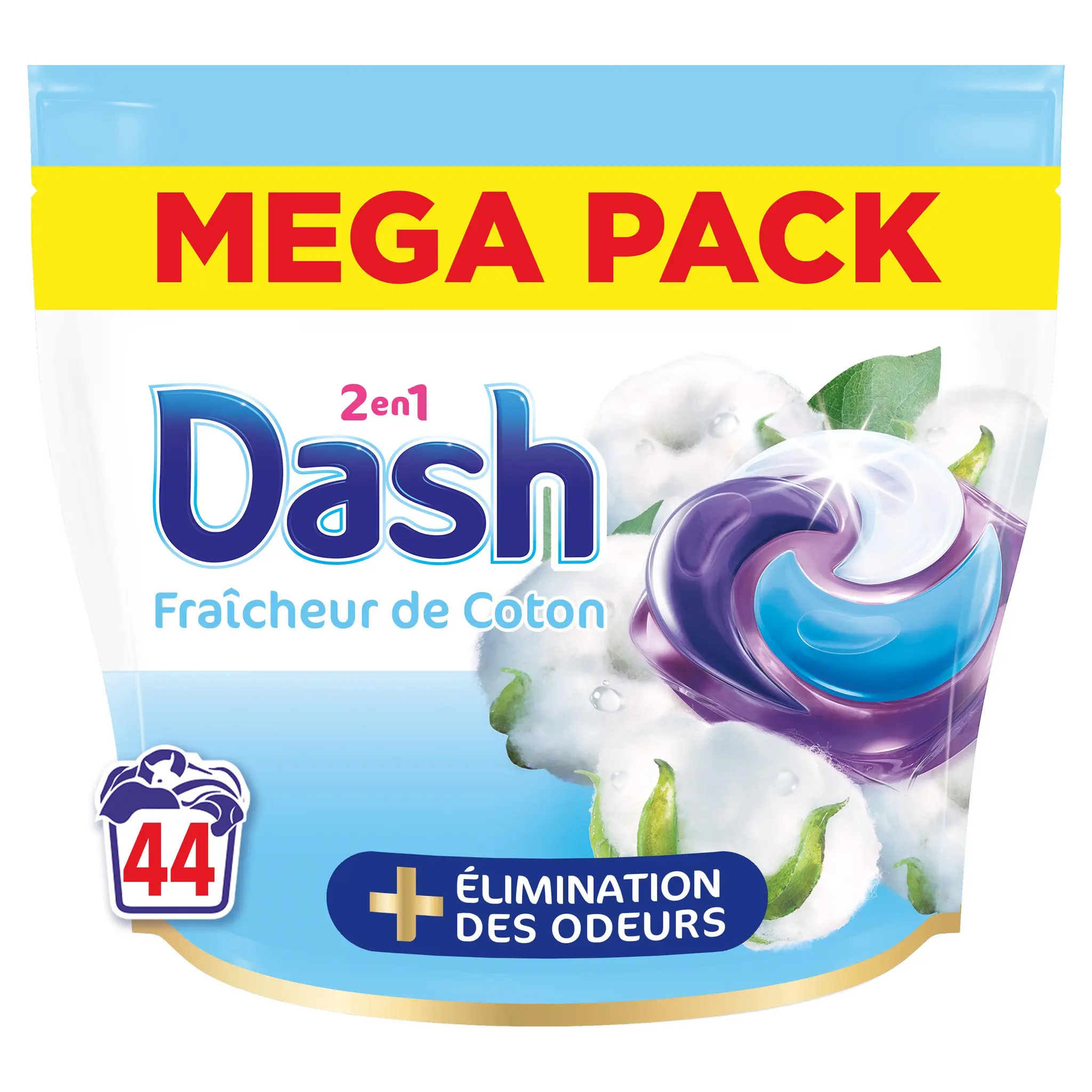 DASH Lessive capsules fraîcheur de coton