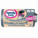 Handy Bag Sacs Poubelle Haute Ultra Résistant Fixation Elastique 20/30L, 13  sacs poubelles