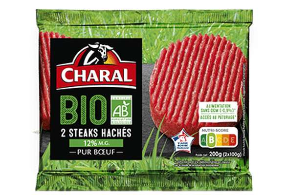 Steak haché 12% MG BIO, Charal (2 x 100 g)