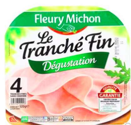 Jambon Le Tranché fin dégustation, Fleury Michon (4 tranches, 120 g)