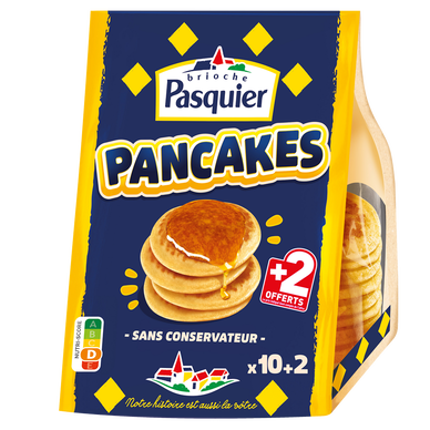 Pancakes nature BRIOCHE PASQUIER x10+2 offerts soit 420g