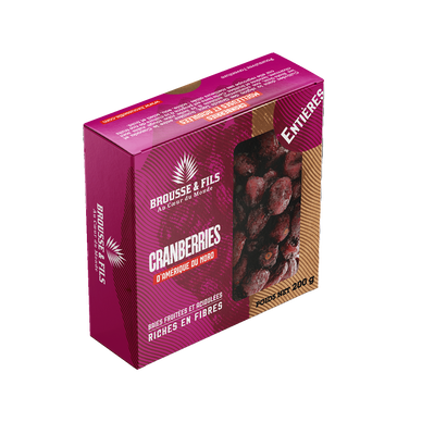 Cranberries entières - BROUSSE&FILS, boîte 200g