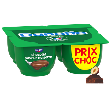 Crème dessert chocolat noisette DANETTE - 4x125g