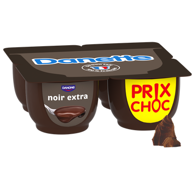 Crème dessert chocolat noir DANETTE - 4x125g