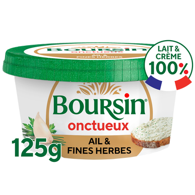 Fromage frais à tartiner Onctueux Ail et fines herbes  BOURSIN - 125g