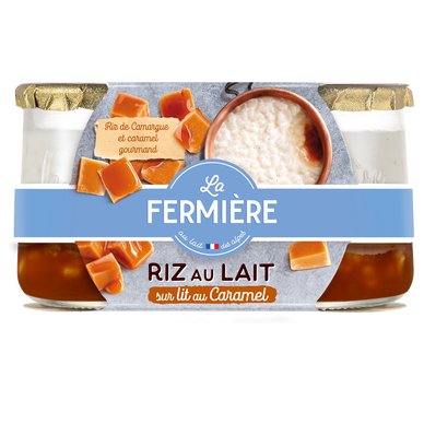 Riz au lait sur lit au caramel LA FERMIERE - 2 pots de 160g
