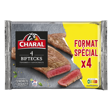 Bifteck *** à griller Format Spécial CHARAL - 4x100g - 400g