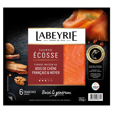 Saumon fumé écosse atlantique LABEYRIE 4tr 130g