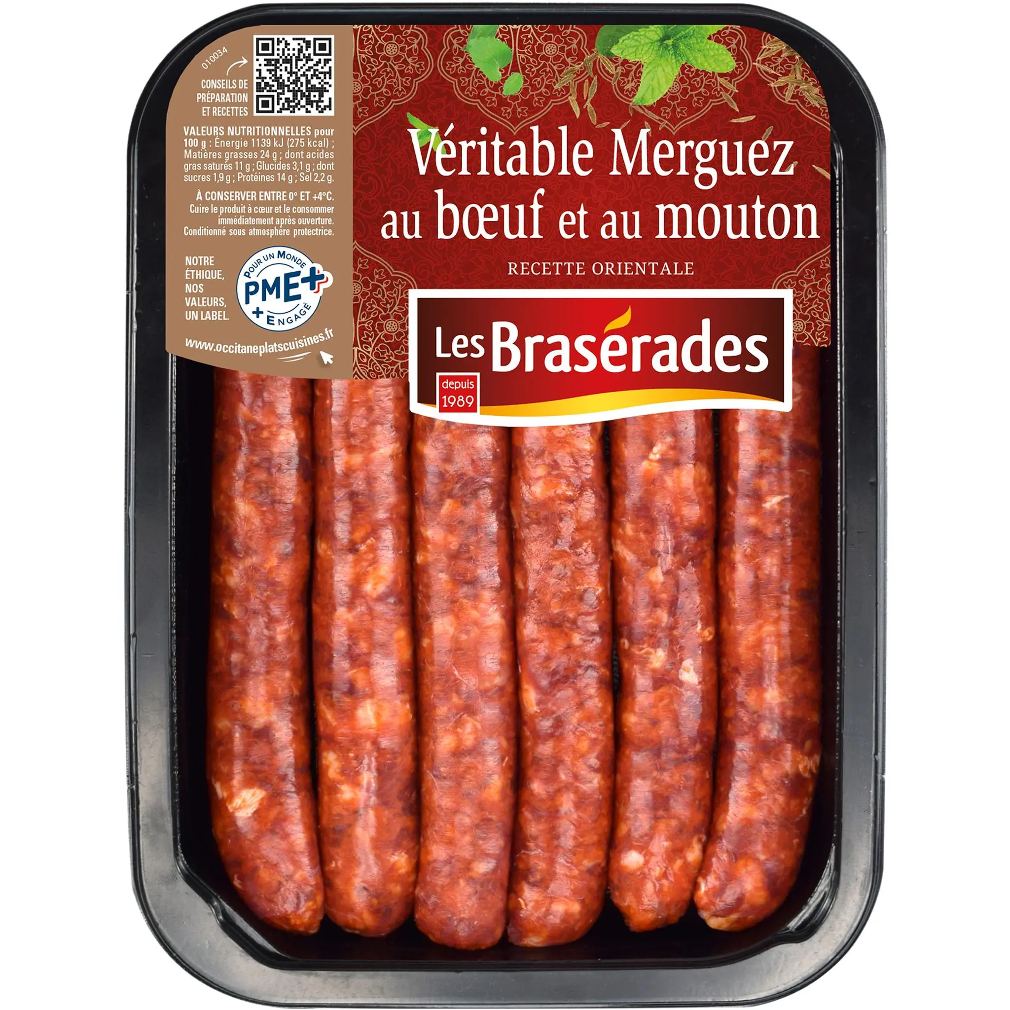 LES BRASERADES Chorizo doux à griller porc et taureau