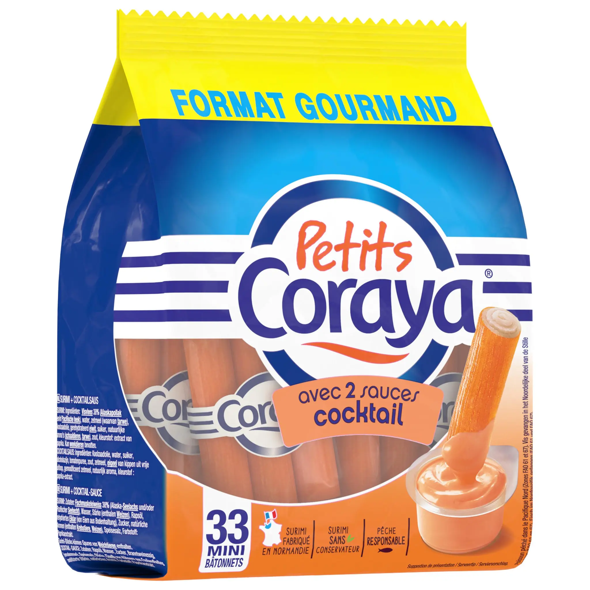 CORAYA Mini-bâtonnets avec 2 sauces cocktail