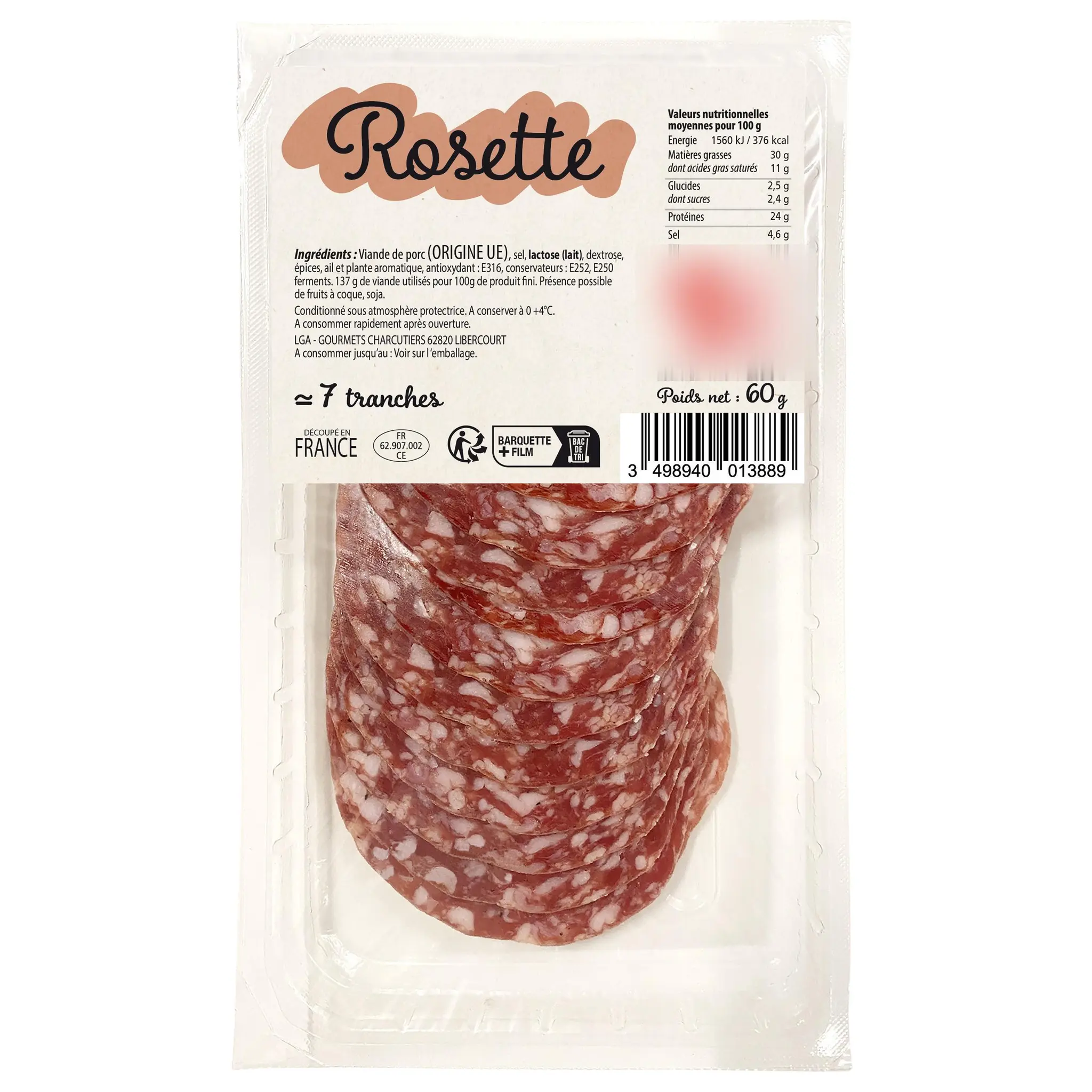 Rosette tranchée