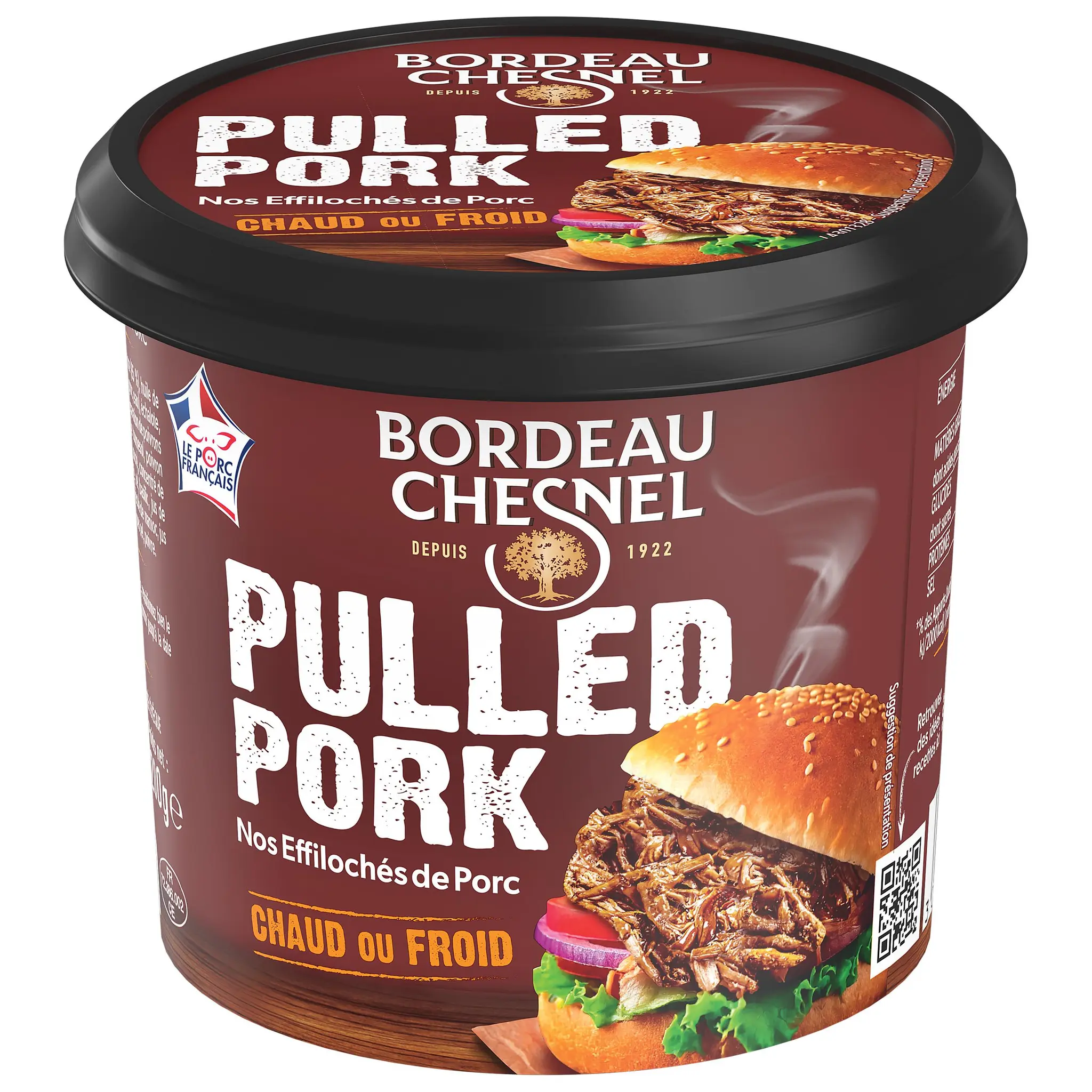 BORDEAU CHESNEL Nos effilochés de porc pulled pork