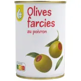 POUCE Olives farcies aux poivrons