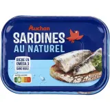 AUCHAN Sardines au naturel