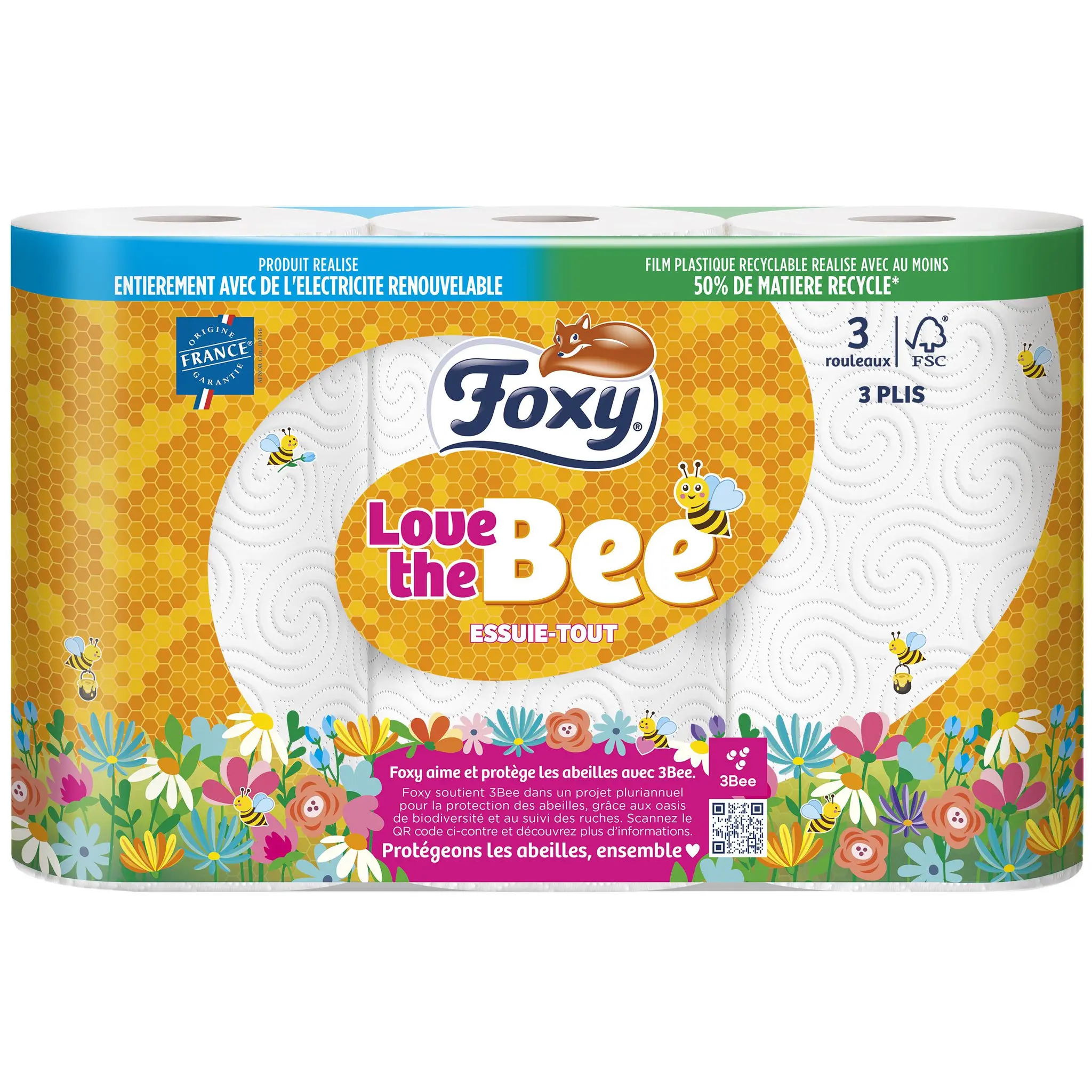 FOXY Essuie-tout blanc love the bee