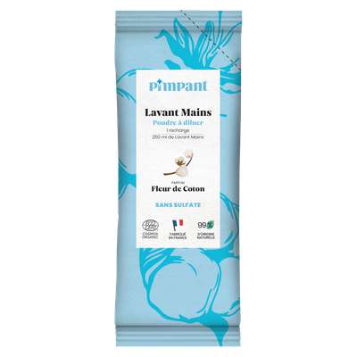 Gel lavant mains Fleur de Coton poudre à diluer, Pimpant (25gr)