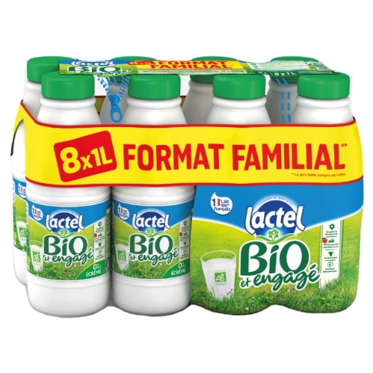 Lait Ecrémé UHT Bio LACTEL