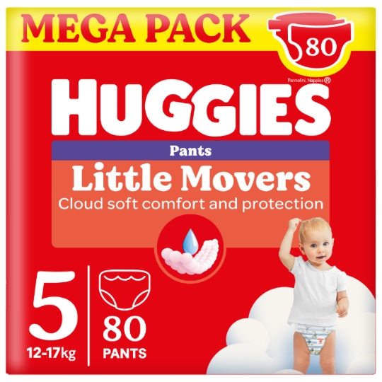 Couches-Culottes 12-17kg - Taille 5 HUGGIES LITTLE MOVERS